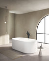 Flauto Matte White Fluted Freestanding Bath