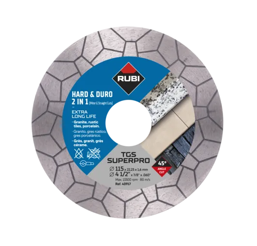 RUBI TGS Mitre and Straight Superpro 115 mm diamond blade